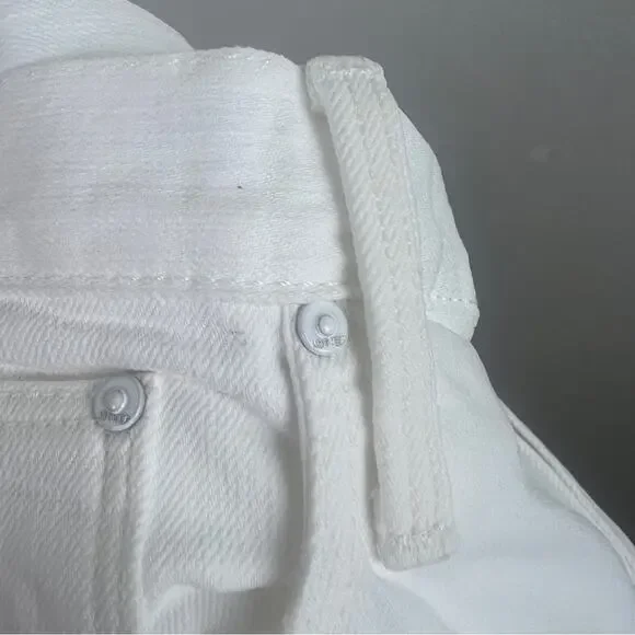 MOTHER MR | NEW Tooth & Nail The Neat White Jeans Straight Leg Neutral Summer 36 - Picture 9 of 13